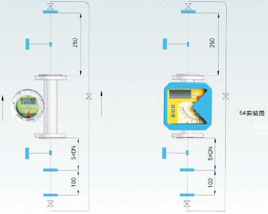 金屬管轉(zhuǎn)子流量計(jì)安裝注意事項(xiàng)圖示